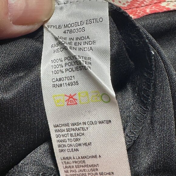 Patchwork Strap Back Halter Tank Top RD Style Design Size M Tropical Beachy Boho - Picture 5 of 9